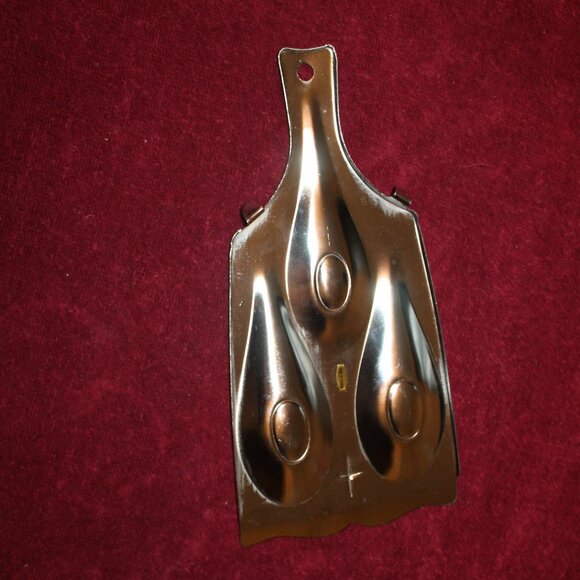 Vintage Spoon Rest Stainless Metal 3 Slots - Picture 2 of 4